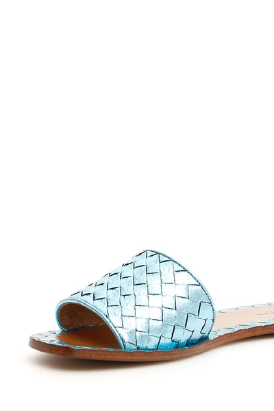 Shop Bottega Veneta Ravello Slides In Blue