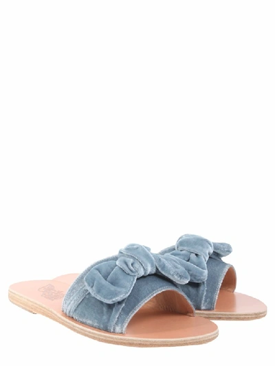 Shop Ancient Greek Sandals Taygete Bow Sandals In Blue