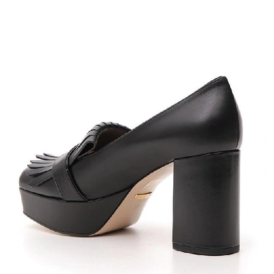 Shop Gucci Gg Fringed Platform Pumps In Black