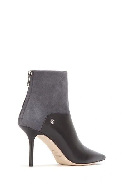 Shop Jimmy Choo Beyla 85 Pointed Toe Ankle Boots In Grey