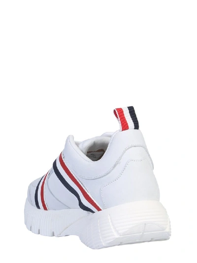 Shop Thom Browne Raised Running Sneakers In White