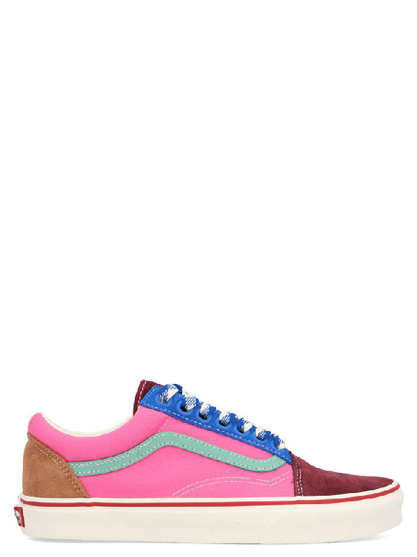 Vans Old Skool Frayed Color Block Sneakers-multi In Pink | ModeSens