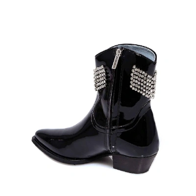 Shop Chiara Ferragni Vinyl Texan Boots In Black