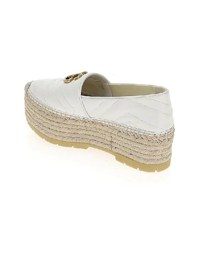 Shop Gucci G Platform Espadrilles In White