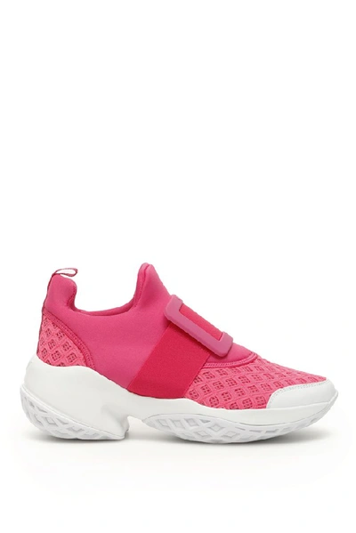 Shop Roger Vivier Viv Run Sneakers In Pink