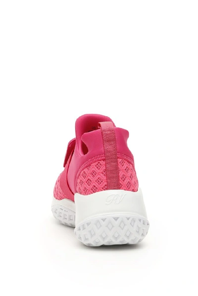 Shop Roger Vivier Viv Run Sneakers In Pink