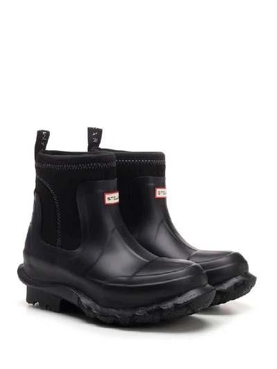 Shop Stella Mccartney X Hunter Ankle Rainboots In Black