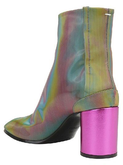 Shop Maison Margiela Block Heel Tabi Boots In Multi