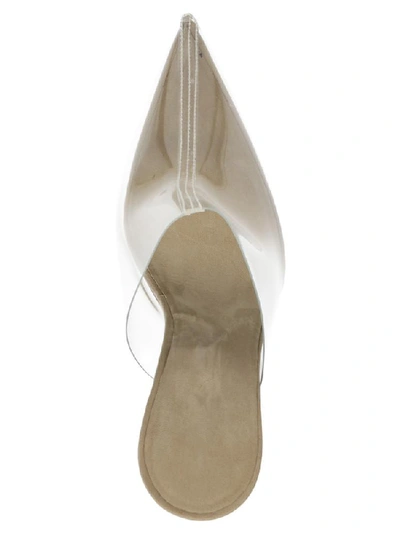 Shop Yeezy Transparent Pvc Pointed Toe Mules