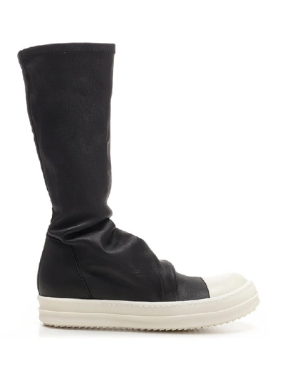 Shop Rick Owens Sock Sneakers Boots In Black
