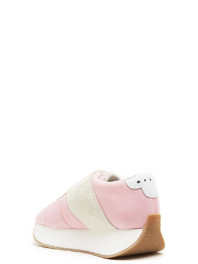 Shop Marni Big Foot Sneakers In Pink