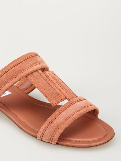Shop Tod's Double T Logo Sandals In Pink