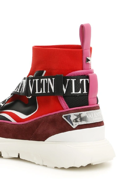 Shop Valentino Garavani Vltn Heroes Sneakers In Red