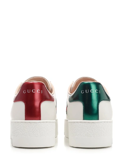 Shop Gucci Ace Platform Sneakers In Multi