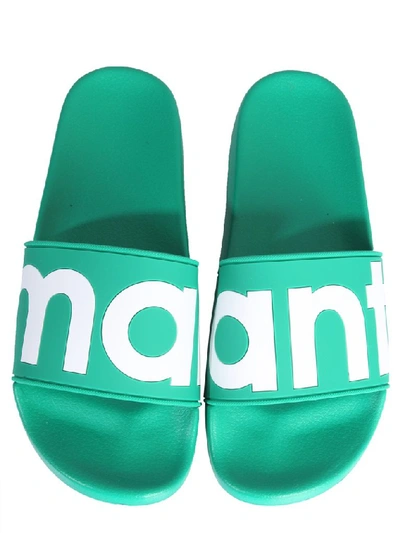 Shop Isabel Marant Howee Slides In Green