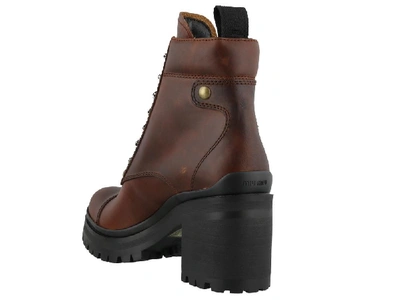 Shop Miu Miu Heel Ankle Boot In Brown