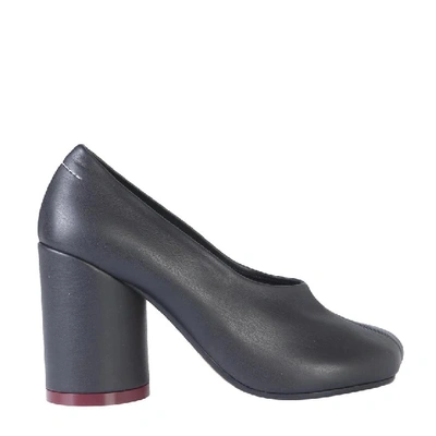 Shop Mm6 Maison Margiela Round Toe Pumps In Black