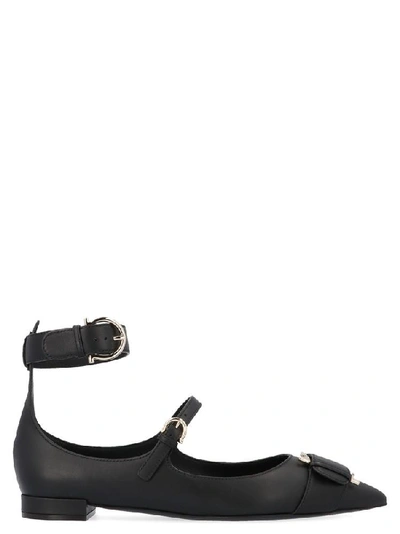 Shop Ferragamo Salvatore  Raveo Ballerina Shoes In Black