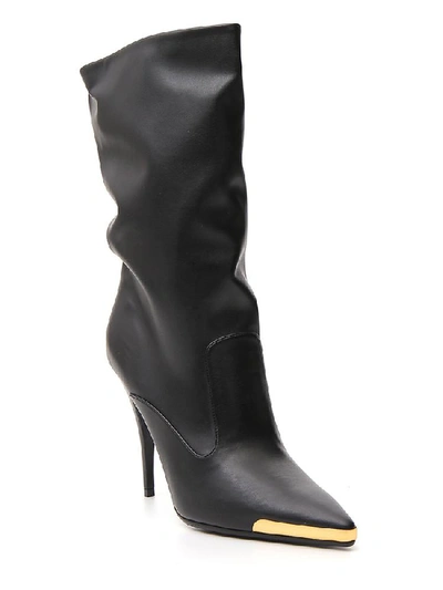 Shop Stella Mccartney Stiletto Heeled Pointed Toe Boots In Black