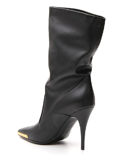 Shop Stella Mccartney Stiletto Heeled Pointed Toe Boots In Black