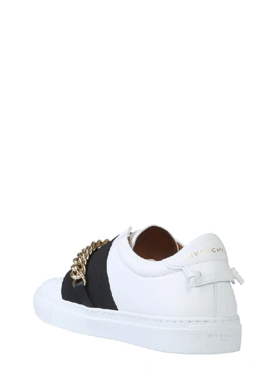 Shop Givenchy Logo Chain Detail Slip On Sneakers In White
