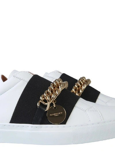 Shop Givenchy Logo Chain Detail Slip On Sneakers In White