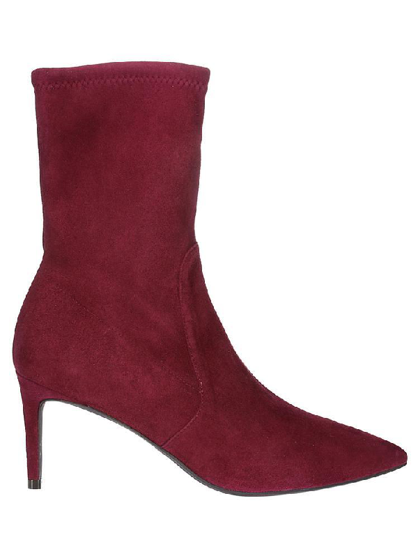 stuart weitzman rapture mid calf stretch suede booties