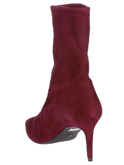 Shop Stuart Weitzman Wren Ankle Heeled Boots In Red