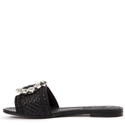 Shop Dolce & Gabbana Jewel Embellished Sandals In Black