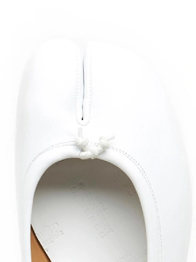 Shop Maison Margiela Tabi Ballerina Flat Shoes In White