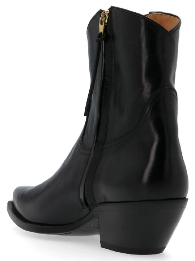 Shop R13 Western Ankle Boots In Black