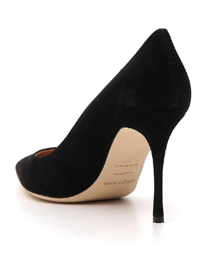 Shop Sergio Rossi Godiva Suede Pumps In Black