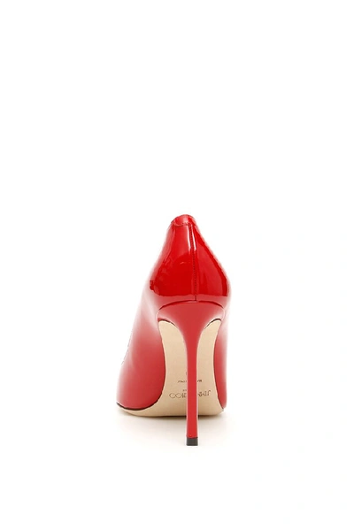 Shop Jimmy Choo Romy 100 Patent Leather Pumps In Red