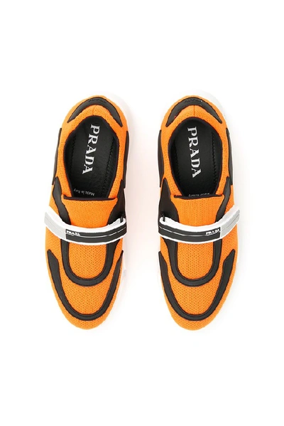 Shop Prada Cloudburst Sneakers In Orange