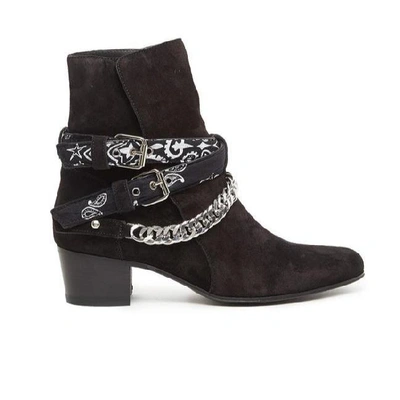 Shop Amiri Bandana Buckle Boots In Black