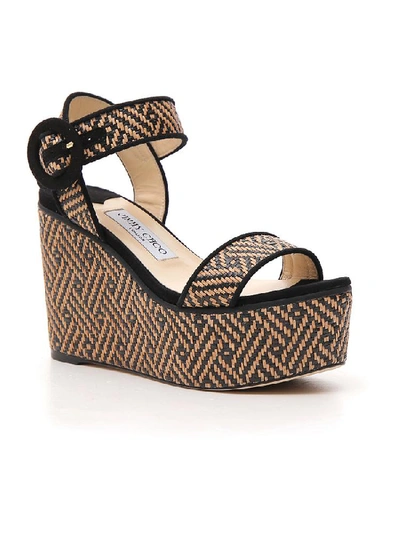 Shop Jimmy Choo Abigail 10 Wedge Sandals In Multi