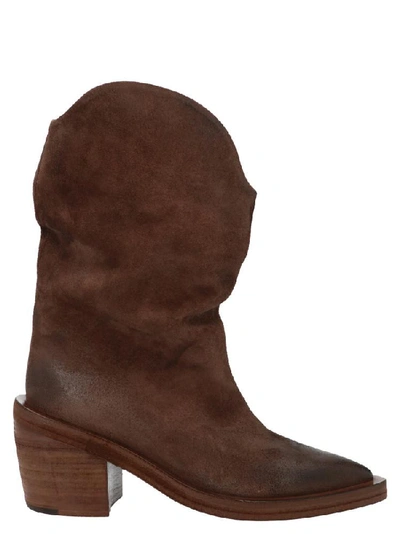 Shop Marsèll Coneros Slouchy Cowboy Boots In Brown