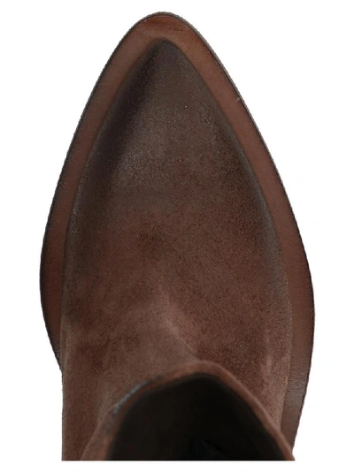 Shop Marsèll Coneros Slouchy Cowboy Boots In Brown