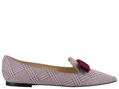 Shop Jimmy Choo Gala Ballet Flat Shoes In Pink