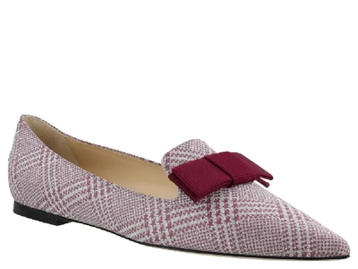 Shop Jimmy Choo Gala Ballet Flat Shoes In Pink