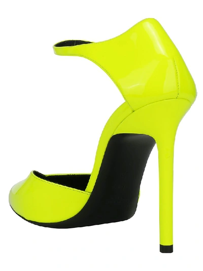 Shop Saint Laurent Anja 110 Pumps In Yellow