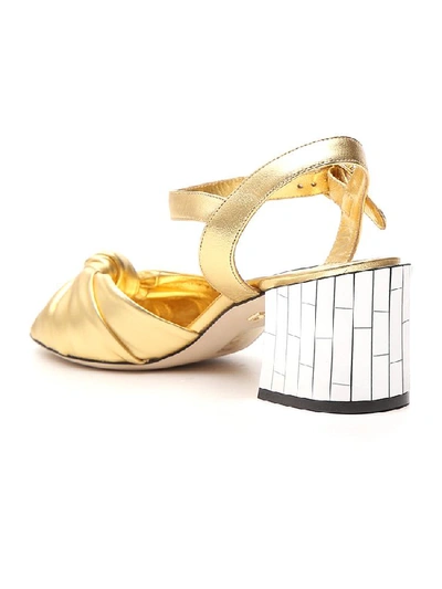 Shop Dolce & Gabbana Mordore Sandals In Gold