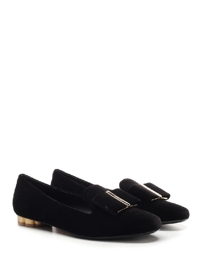 Shop Ferragamo Salvatore  Heeled Ballerinas In Black