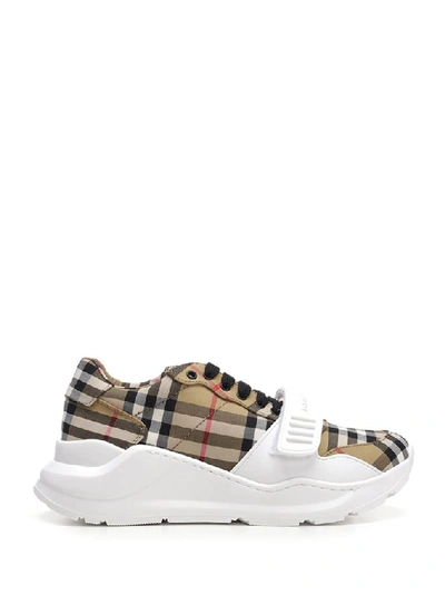 Shop Burberry Vintage Check Sneakers In Multi