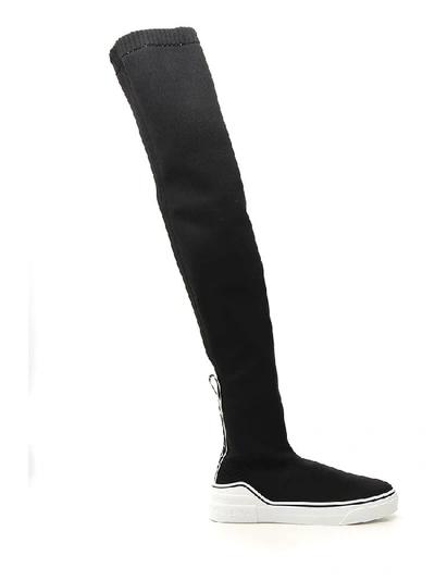 Shop Givenchy George V Over The Knee Sock Sneakers In Black
