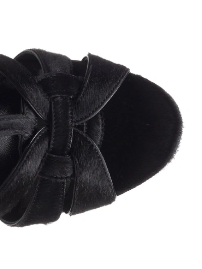 Shop Saint Laurent Tribute 105 Sandals In Black