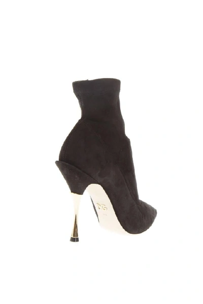 Shop Dolce & Gabbana Pointed Ankle Boots In Black