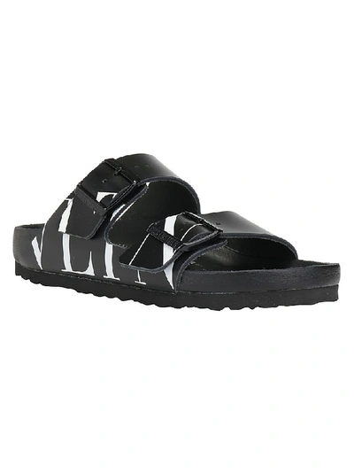 Shop Valentino Garavani X Birkenstock Vltn Arizona Slides In Black