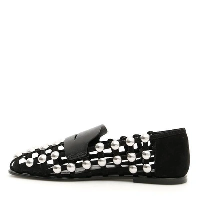 Shop Alexander Wang Studded Slip On Loafers In Black