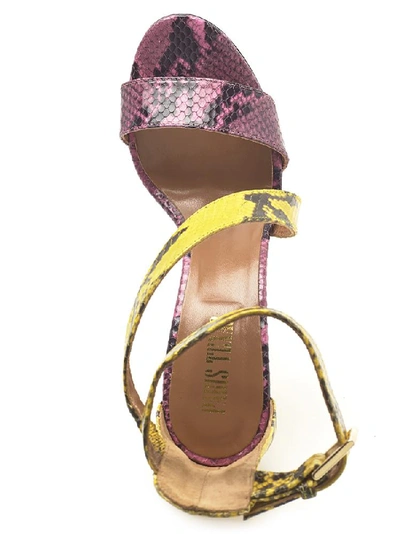 Shop Paris Texas Animalier Print Strapped Sandals In Multi